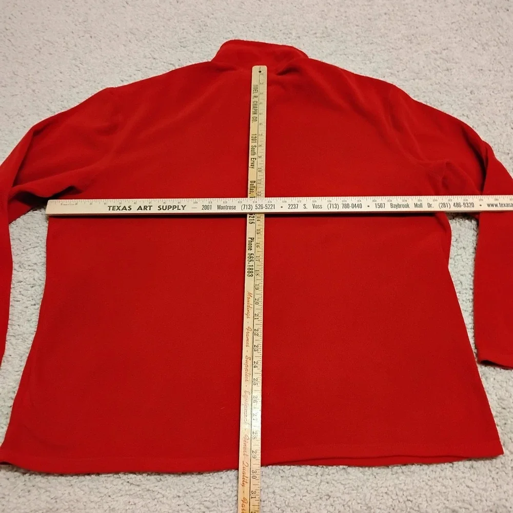 The North Face Sweater Mens 2XL XXL Red Polartec Fleece 1/4 Pullover Glacier